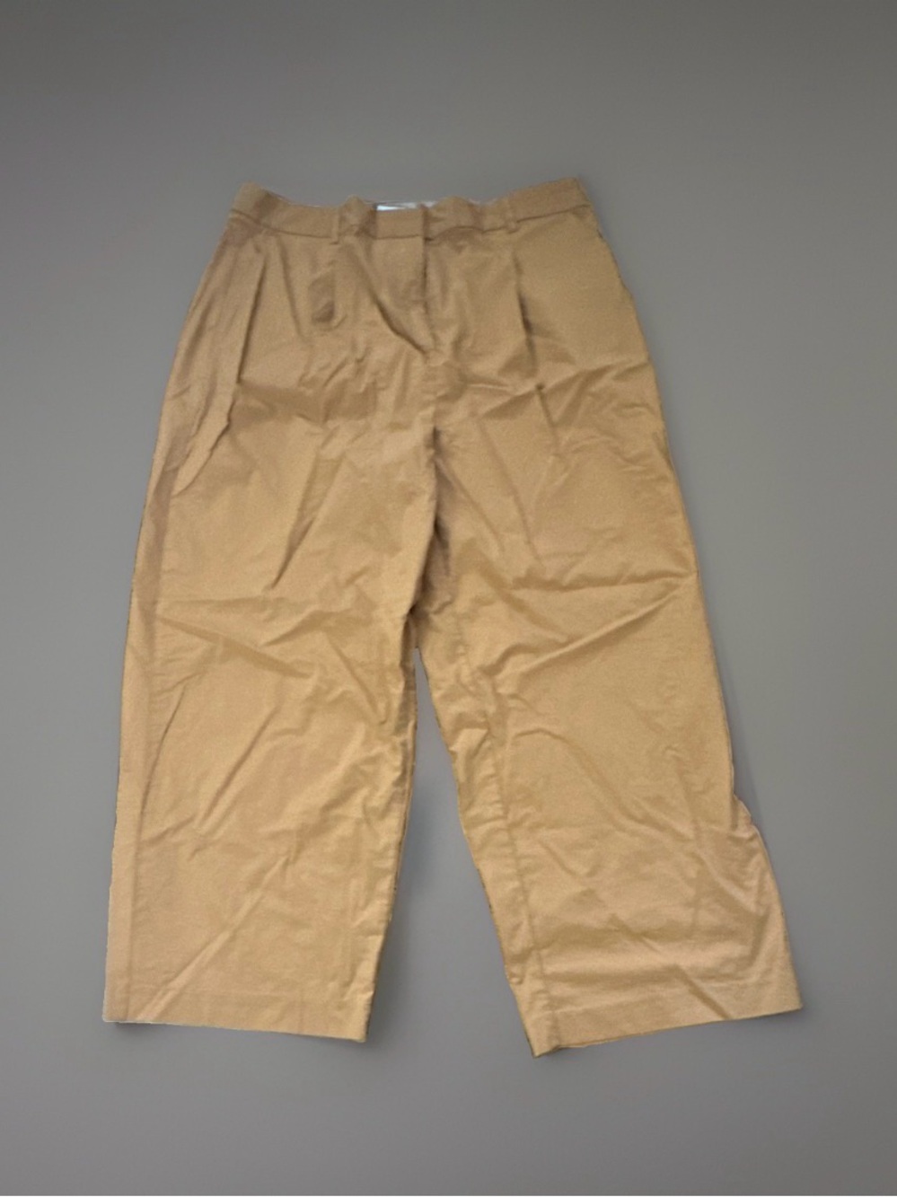 Old Navy Women's Casual Brown Chino Pants Extra High Rise Wide Leg Adj. Waist 20